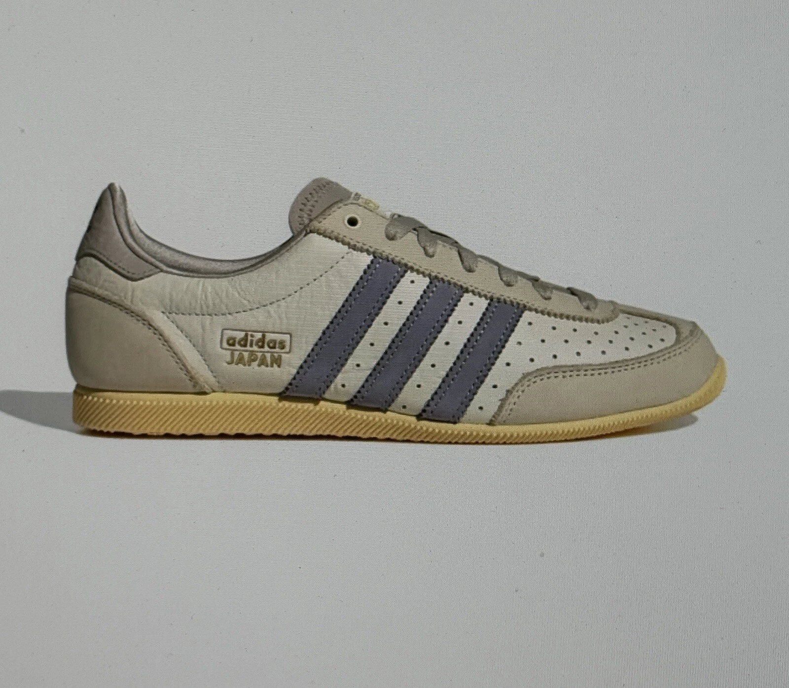 Adidas Originals JAPAN Shoes Uk10 Cream White Silver Violet US 10.5
