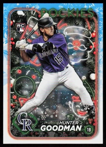 2024 Topps Holiday Hunter Goodman #H178 BASEBALL CARD Rookie Colorado Rockies RC