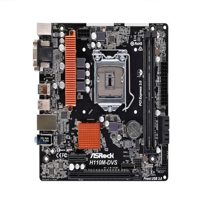 100% Tested FOR ASROCK H110M-DVS R3.0 Small Chassis Motherboard Supports 8100 #j