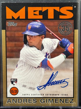 Andres Gimenez - 2021 Update 1986 Topps GOLD Parallel! #86A-AGI - Auto RC  /50