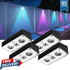 LED Solar Power Fence Lights Deck Door Wall Stair Step Outdoor Garden Decor Lamp