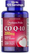 Puritan's Pride CoQ10 CO Q-10 - 200 mg - 120 Rapid Release Softgel EXP 12/2027 