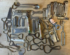 Antique Vtg Lot 50 Early 1900s-40s Advertising Beer Soda Metal Bottle Openers #V