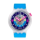 SWATCH AQUACHRONO NEON HIELO SB01K400 Blue Watch NEW