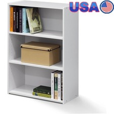 Minimalist Bookshelf Engineered Wood Storage Unit Space Saving Home Office New
