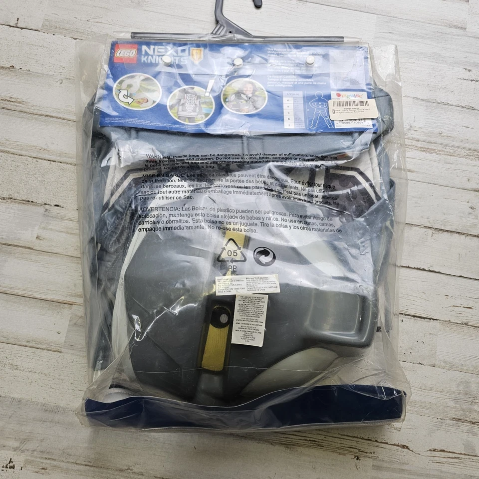 LEGO Nexo Caballeros Lanza Guerrero Halloween Disfraz Talla 4-6 Niños Niños De Lujo Foto 3 de 4