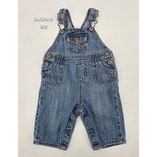 Vintage y2k OshKosh B gosh Baby Denim Overalls with Butterfly Embroidery 6M