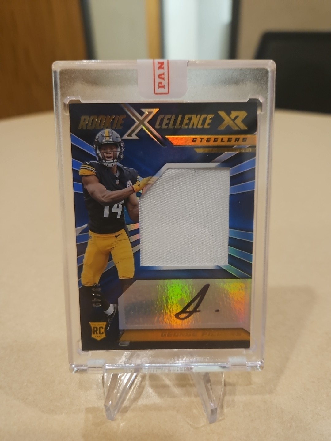 George Pickens Panini XR Rookie Xcellence Autograph Swatches #RXEGP Blue