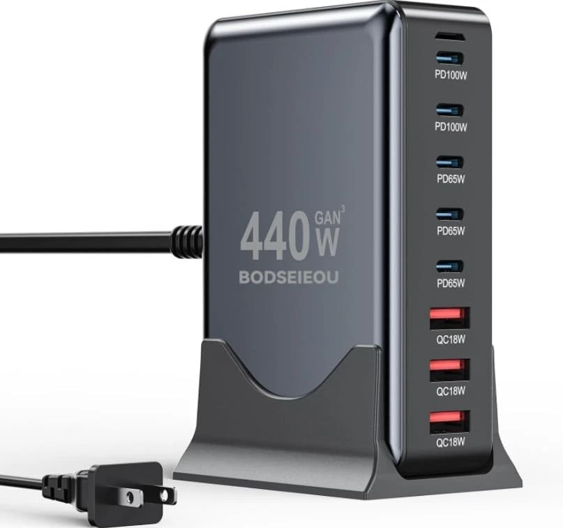 Universal 440W USB C Charger Brick - 8 Port Charging Station - Image 3 of 4