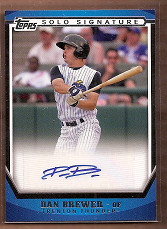 2011 Pro Debut Solo Signatures #DB Dan Brewer AUTO BB