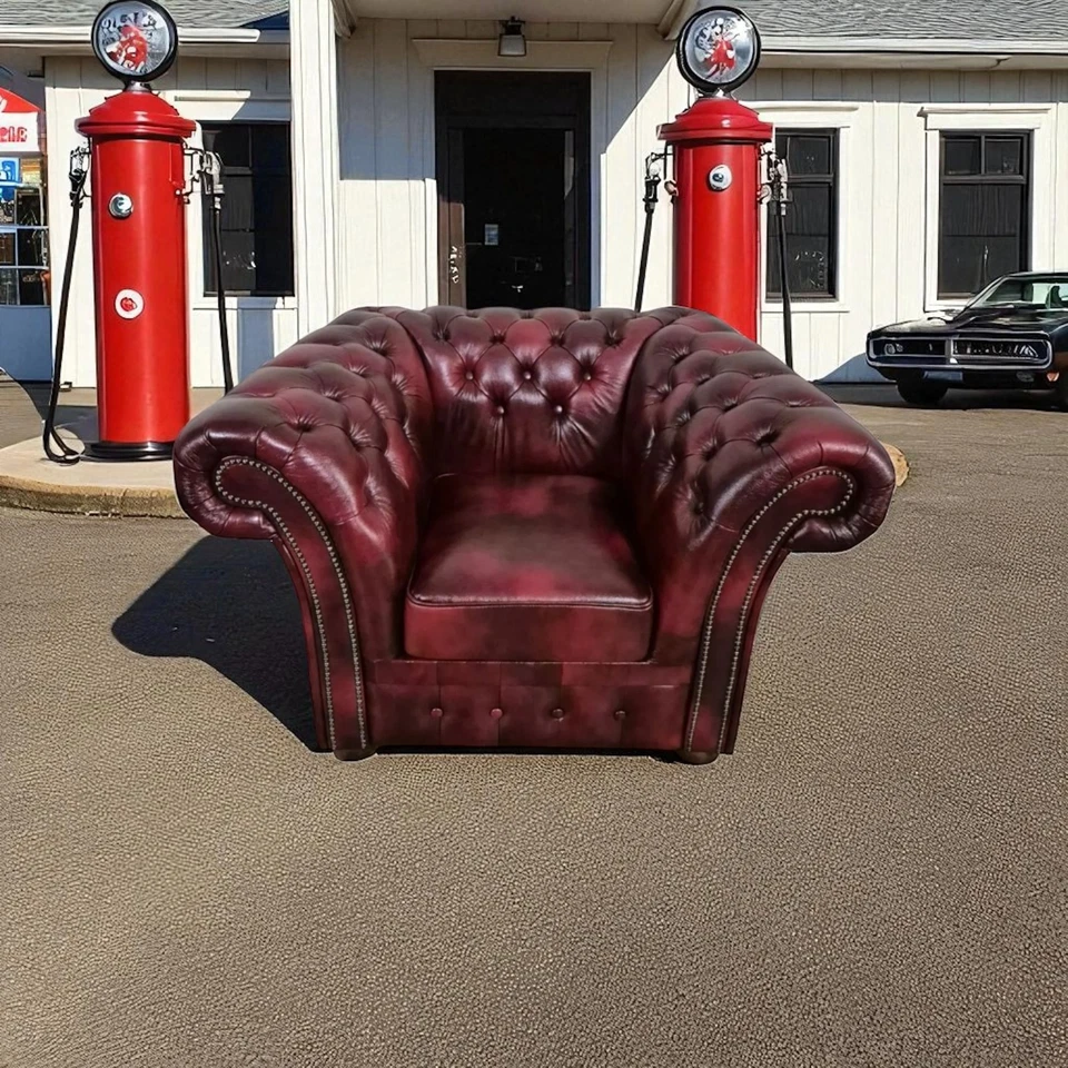 Chesterfield Kensigton  Burgund   Leder A1SP900 3+2+1 oder 3+1+1 - Bild 4 von 4