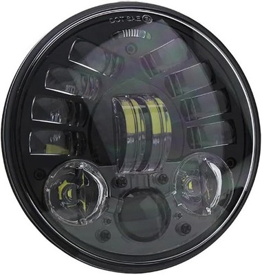 1 PCS 7in LED Adaptive Headlights 7'' For Motorcycle Black