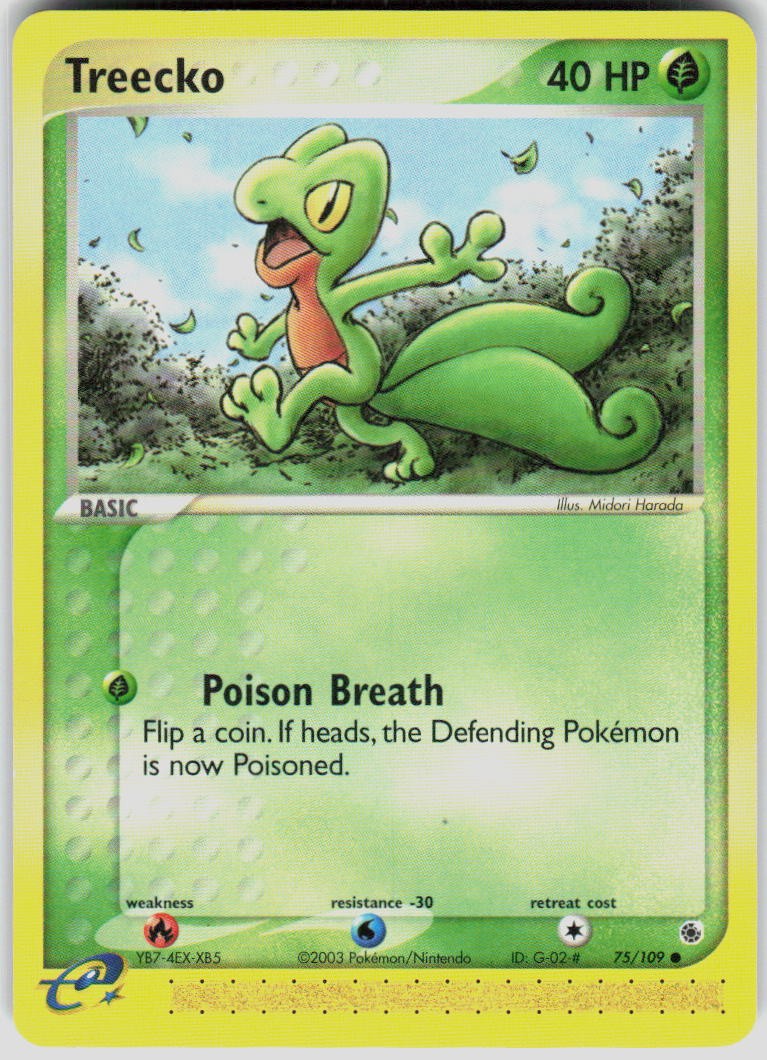Treecko 75/109 EX Ruby and Sapphire Pokemon