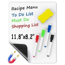 A4 Magnetic Whiteboard for Fridge Dry Erase Memo Board Weekly Planner