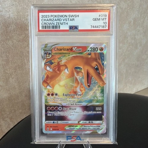 2023 POKEMON SWORD & SHIELD CROWN ZENITH #019 CHARIZARD VSTAR PSA 10