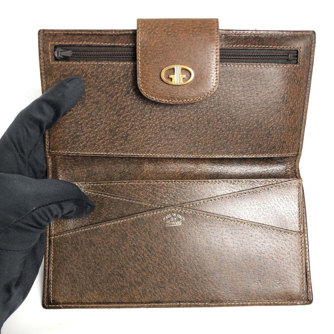 GUCCI Old Gucci Long Wallet Shelly GG Supreme Leather Authentic | eBay