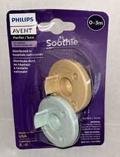NEW PHILIPS SOOTHIE PACIFIERS 0-3 Months Beige Green NP3