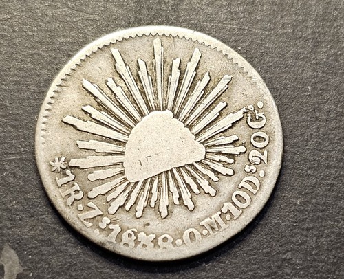 1838 Zs PJ 1 Real Mexico Silver Silver Coin - Picture 8 of 8