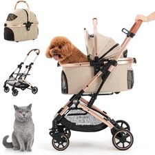 Kenyone 3-in-1 Pet Stroller for Small Dogs Cats Detachable
