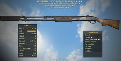 FALLOUT 76 PC | Invalid Item Pump Action Shotgun | Nuclear Winter