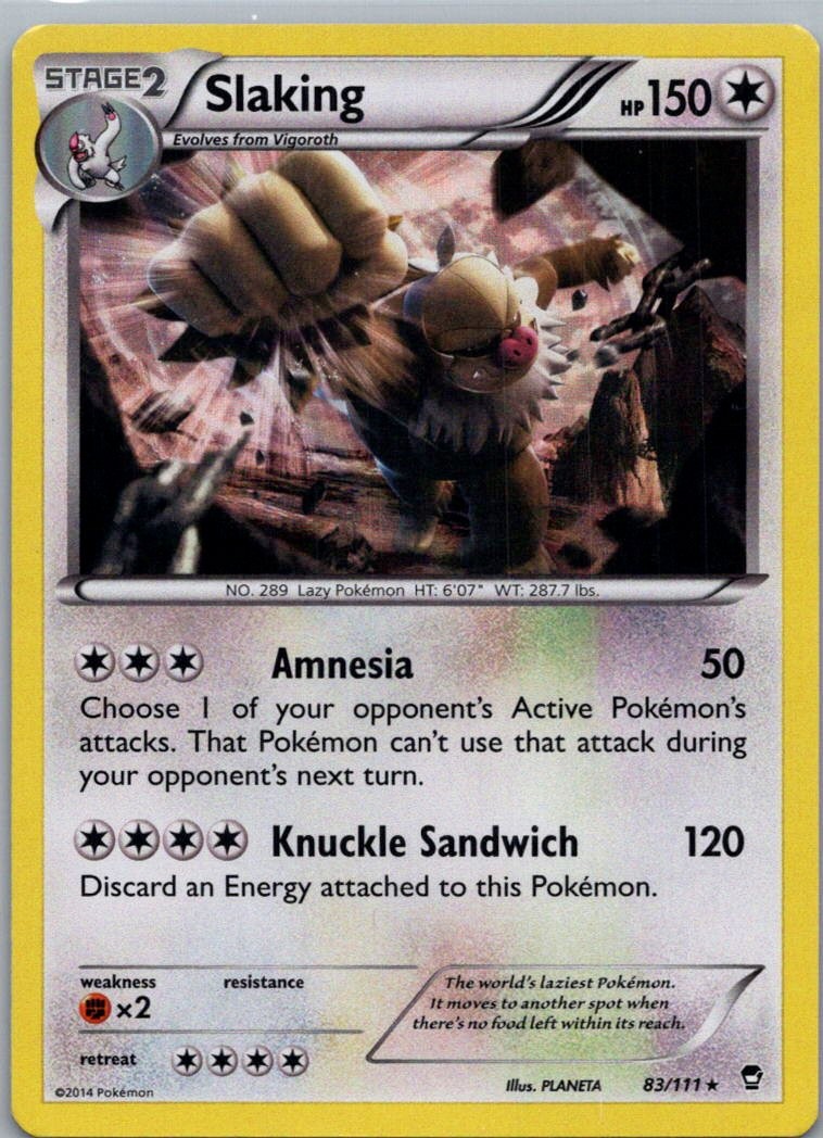 Pokemon TCG Slaking 83/111 Furious Fists Holo NM