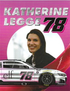 2026 KATHERINE LEGGE #78 COCA COLA 600 NASCAR CUP SERIES "e.l.f." POSTCARD!