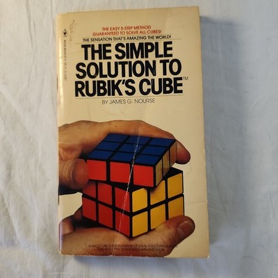Vtg The Simple Solution to Rubik s Cube Paperback Book James G. Nourse 1981 ed.
