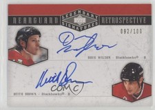 2004 Upper Deck Legendary Signatures 92/100 Doug Wilson Keith Brown Auto HOF jg3