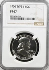 1956 Type 1 Proof Franklin 50¢ NGC PF 67