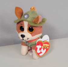 TY Beanie Boos   Tracker From Paw Patrol   Key Clip Plush   3"   New w/ Tags