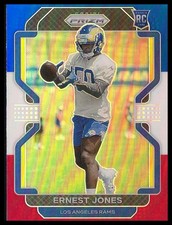 Ernest Jones 2021 Panini Prizm Red White and Blue Rookie Card!!. rookie card picture