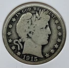 1915-S Barber Half Dollar Silver Coin San Francisco Mint United States 50C USA