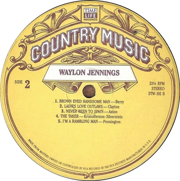 Waylon Jennings - Country Music (LP, Comp, Bar) (Mint (M)) - 3760959826 - Image 4 of 4