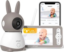 ieGeek 2K Baby Monitor, 5" WiFi Video Baby Camera Via Screen and App Control
