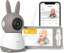ieGeek 2K Baby Monitor, 5" WiFi Video Baby Camera Via Screen and App Control