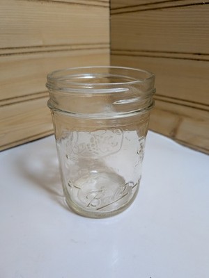 Ball Half Pint Jar. Vintage Sculptured Emossed Fruit