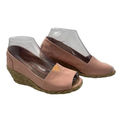 RALPH LAUREN Claudia Ballet Slipper Pull On Espadrille Canvas Pumps Jute US 6
