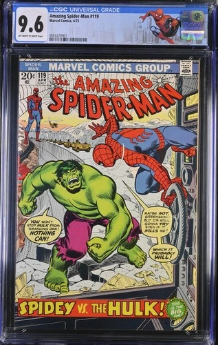 AMAZING SPIDER-MAN #119 CGC 9.6 OW/W (1973) CUSTOM LABEL KEY