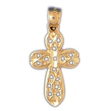 Cross Charm Pendant 14k Gold