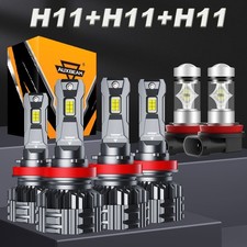 For Nissan Rogue 2014-2025 AUXBEAM H8 H9 H11 LED Headlight+Fog Light Bulbs White