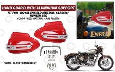 Gloss Red Handguard Fit "For Royal Enfield New Classic, Meteor & Hunter 350"