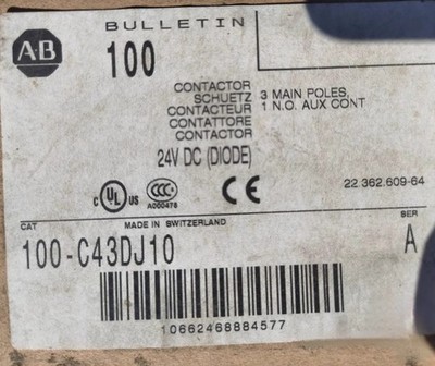 1pcs New AB DC contactor 100-C43DJ10 in box #vn