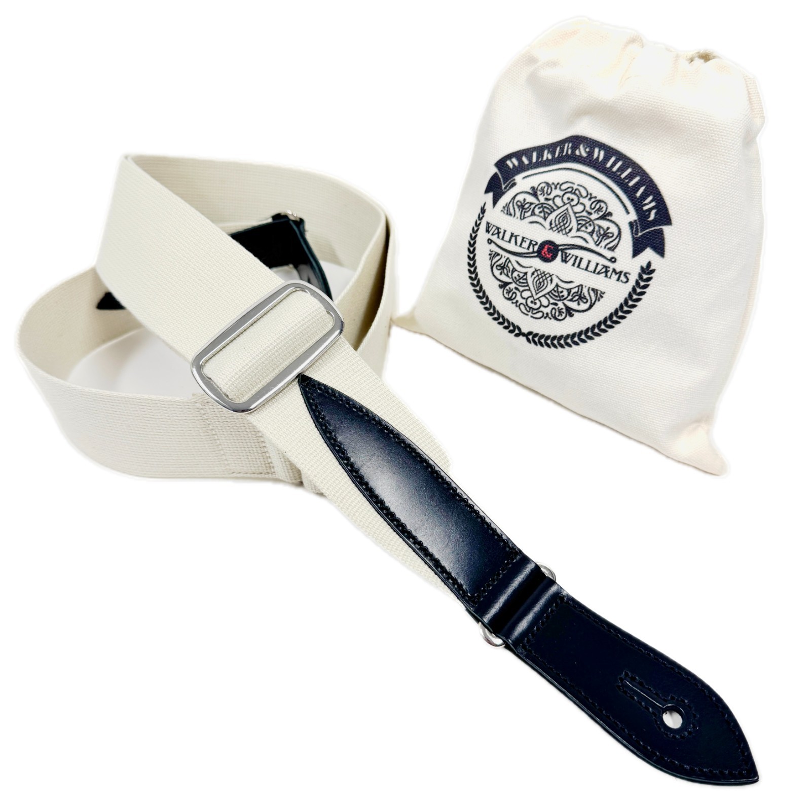 Walker And Williams H-47 Tracolla Vintage Bianco