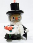 Steinbach Germany Opera Fan Flower Bouquet Top Hat Cane Wooden Wood Ornament — photo 2