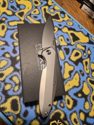 Ruike P128-SF Metal Handle Drop Point Frame Lock Pocketknife Gray Manual