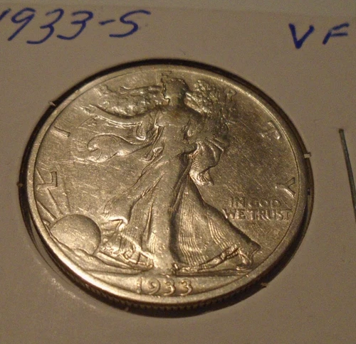 1933 S Walking Liberty Half Dollar VF