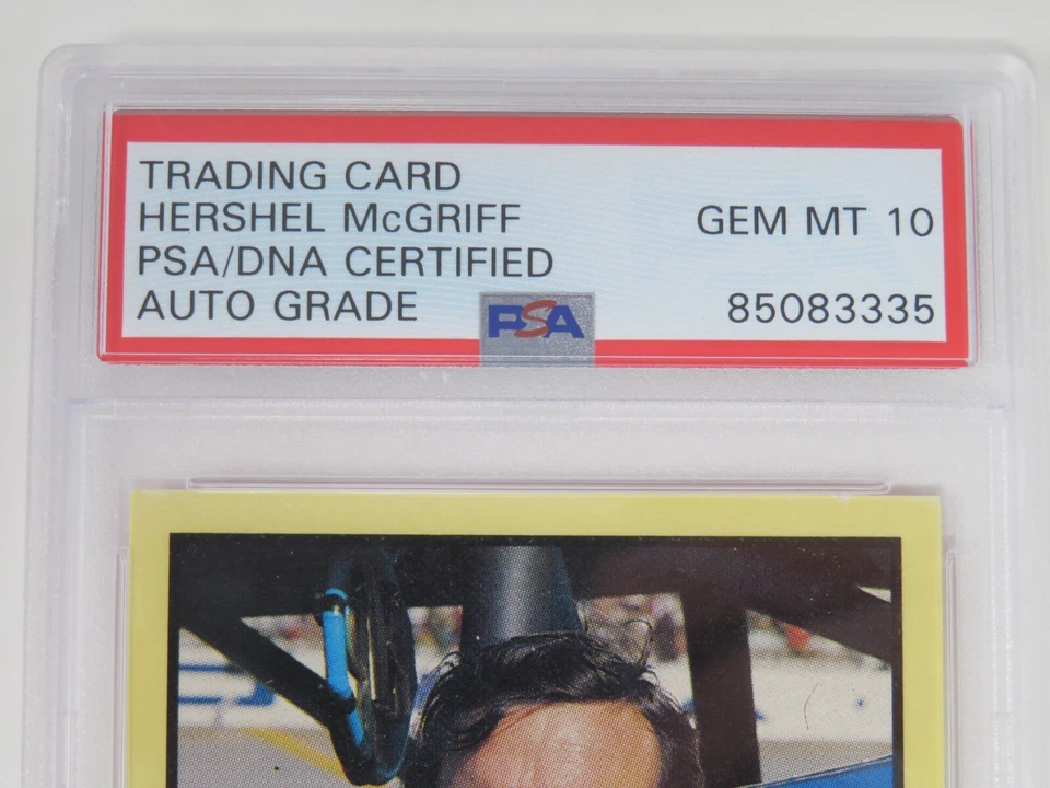 Hershel McGriff HOF Signed 1990 TG Masters Of Racing Rookie Card 195 PSA 10 Auto - Image 3 of 4