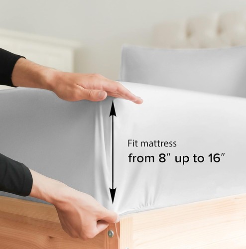 Bamboo Bed Sheets, Soft & Comfy, Cooling & Breathable Sheet Set by CGK Linens - Picture 7 of 13