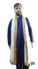 Men Stole Indian Handmade Silk Wedding Dupatta Traditional Scarves