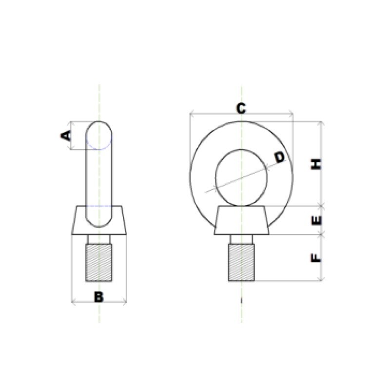 Viti Ad Anello Acciaio Inox A2 DIN 580 M6 M8 M10 M12 M16 M20 - Foto 4